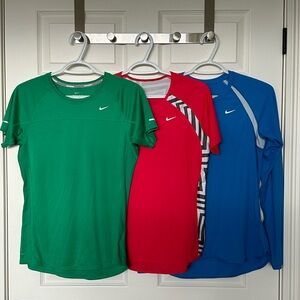 Trio of Nike dri fit Exercise Shirts